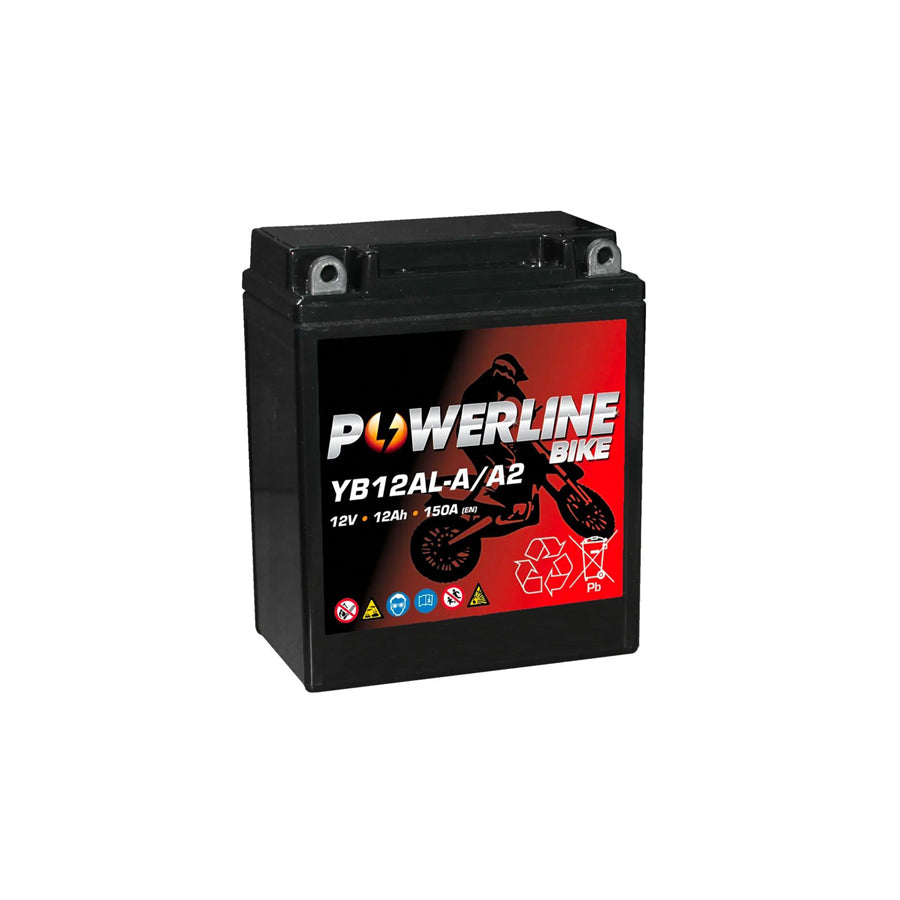 Powerline YB12AL-A AGM Motorcycle Battery 12V 12Ah YB12AL-A2