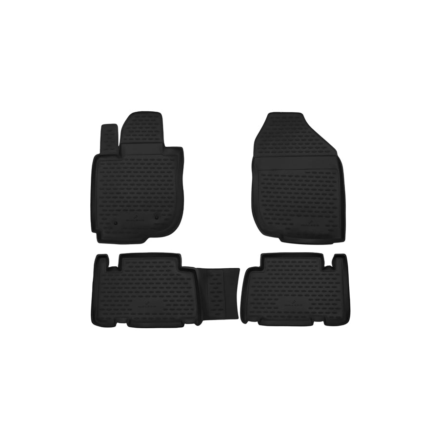 WALSER Tailored, XTR 75126 Floor mat set Elastomer, Front and Rear