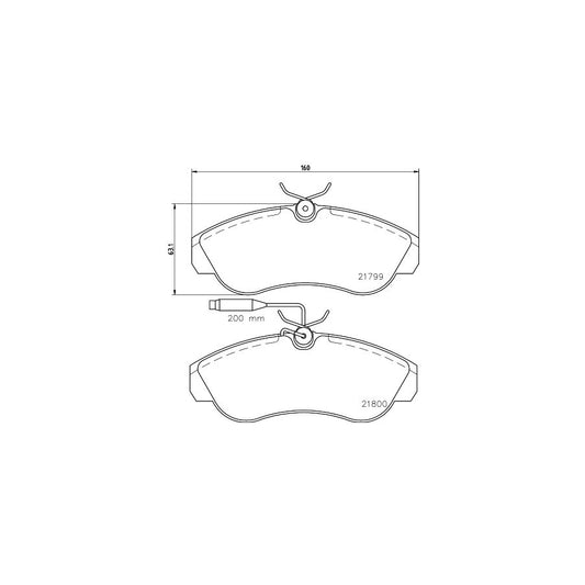 Hella 8DB 355 018 151 Brake Pad Set With Integrated Wear Warning Contact With Brake Caliper Screws