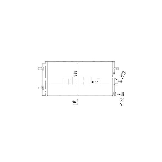 MAHLE ORIGINAL AC 102 000S Air conditioning condenser with dryer