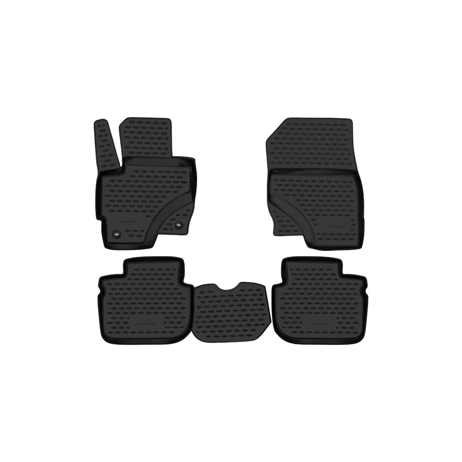 WALSER Tailored, XTR 75213 Floor mat set Elastomer, Front and Rear, Black