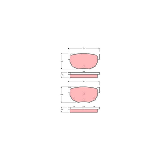 TRW Gdb306 Brake Pad Set Not Prepared For Wear Indicator