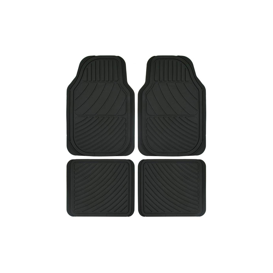 POLGUM Universal fit TS3358PC Floor mat set Rubber with textile reinforcement, Front and Rear, Quantity: 4, Black