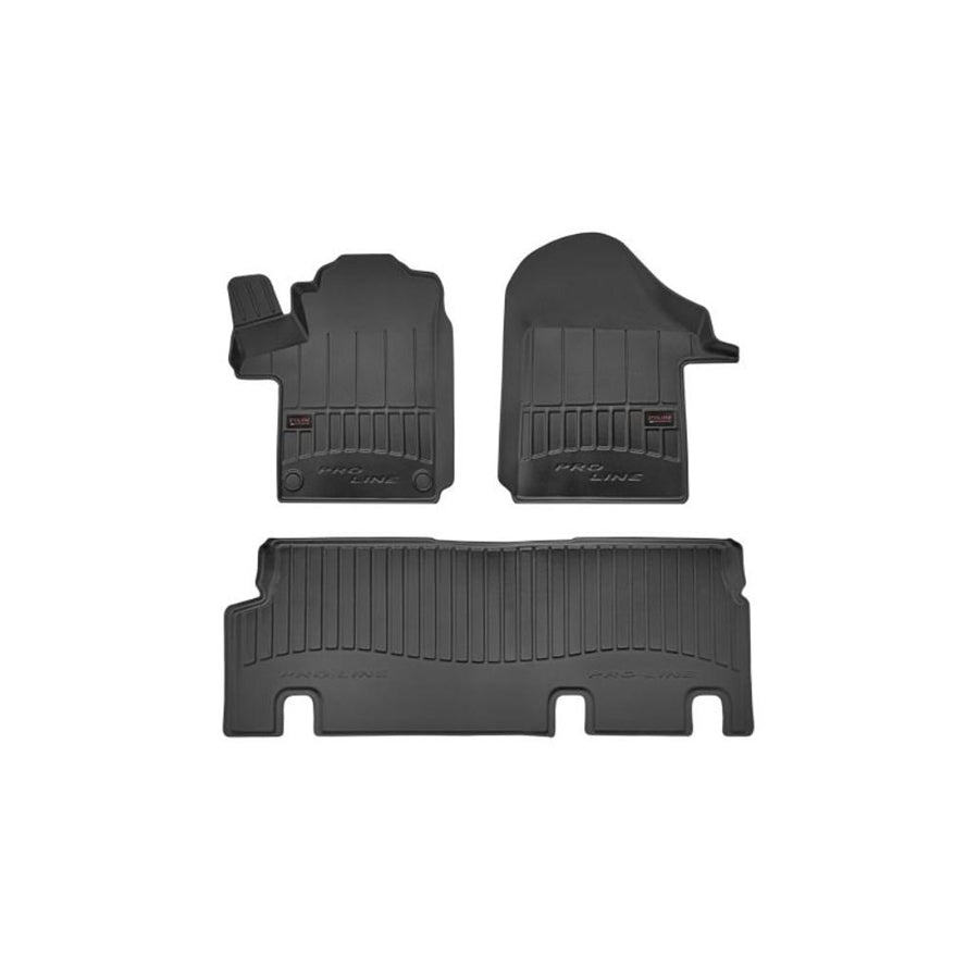 FROGUM Tailored 3D408609 Floor mat set Elastomer, Front and Rear, Quantity: 3, Black, (LHD)