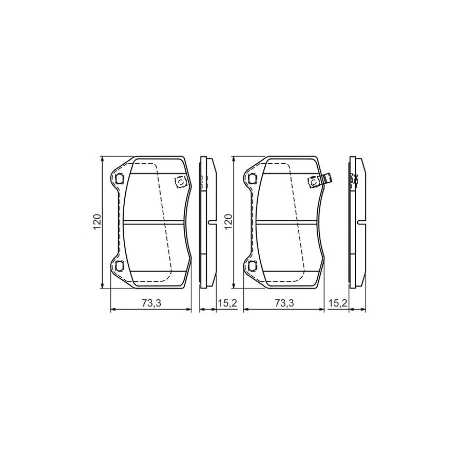 Bosch 0986494310 Brake Pad Set With Acoustic Wear Warning With Anti Squeak Plate With Mounting Manual BP1312
