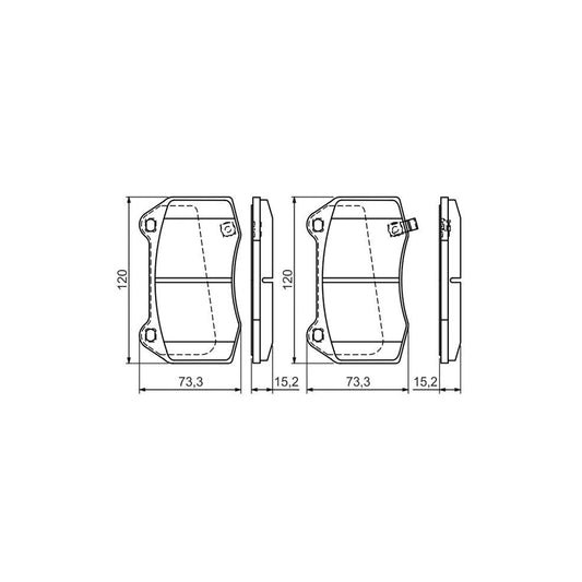 Bosch 0986494310 Brake Pad Set With Acoustic Wear Warning With Anti Squeak Plate With Mounting Manual BP1312