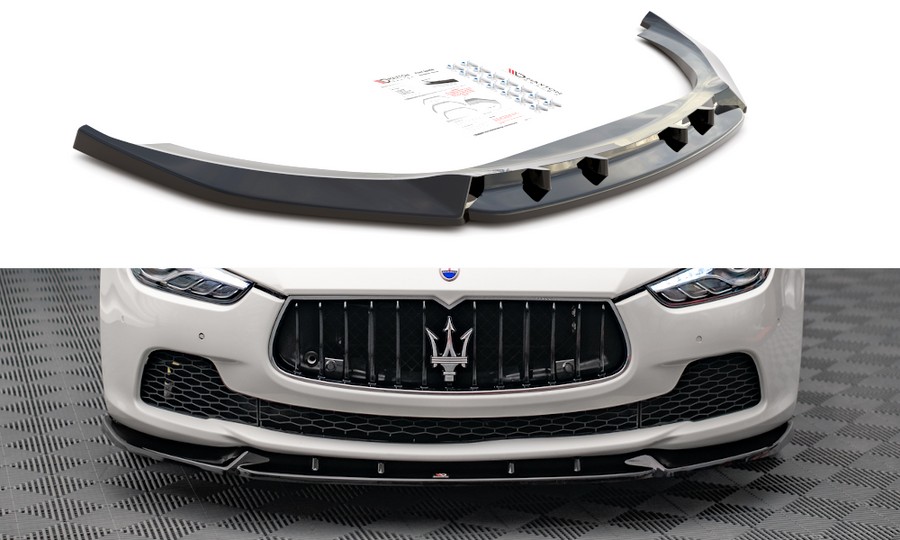 Maxton Design MA-GH-1-FD2T Front Splitter V.2 Maserati Ghibli MK3 | Duco Car Parts UK Car Parts