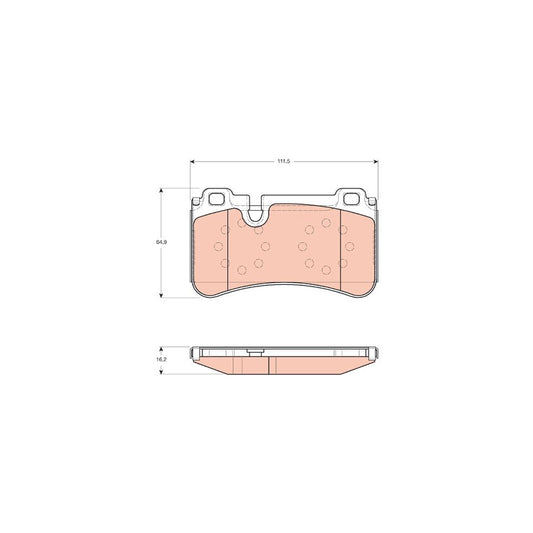 TRW Gdb1711 Brake Pad Set Prepared For Wear Indicator