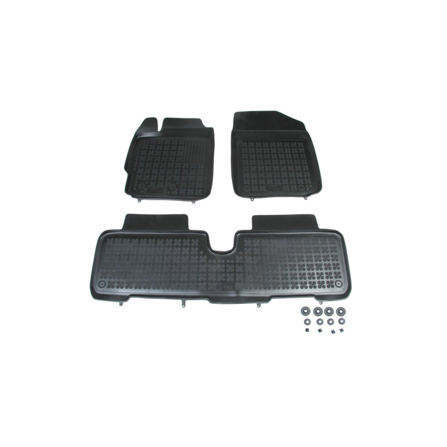 REZAW PLAST 201409 Floor mat set Elastomer, Front and Rear, Black
