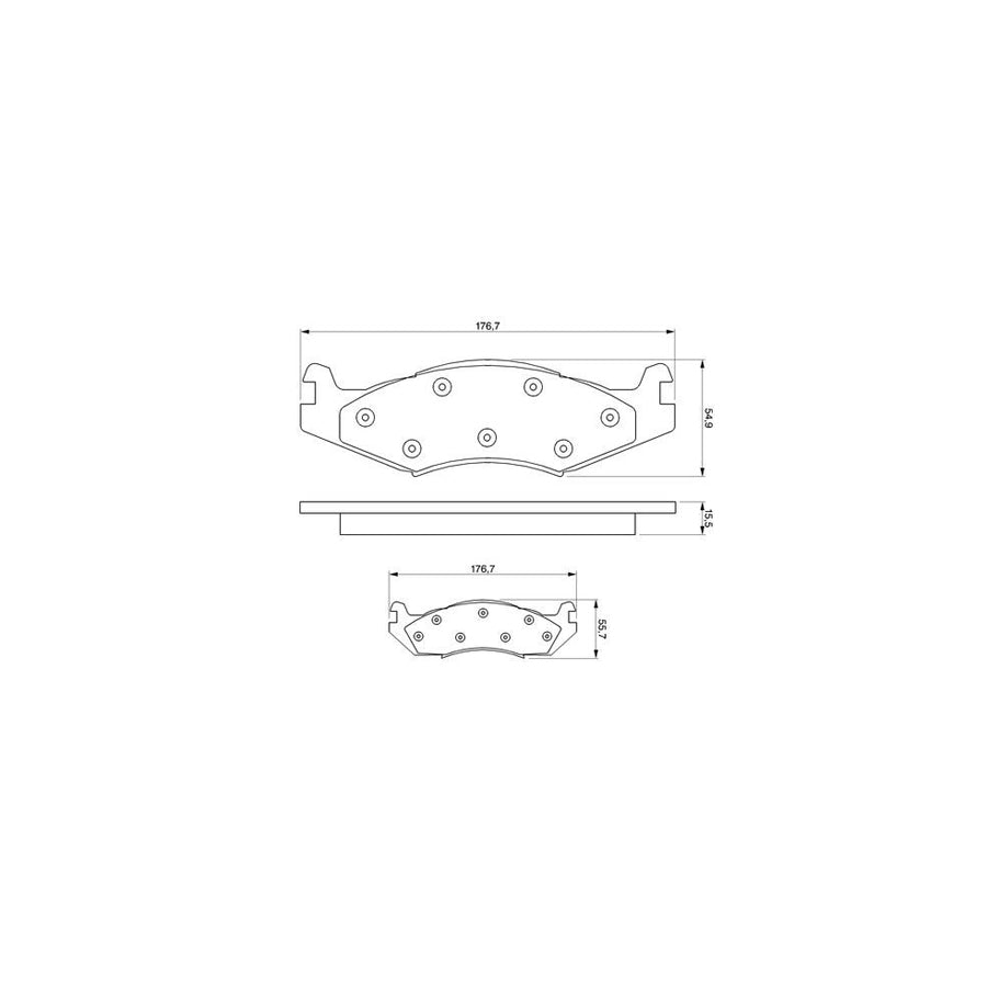 Bosch 0986424273 Brake Pad Set BP133