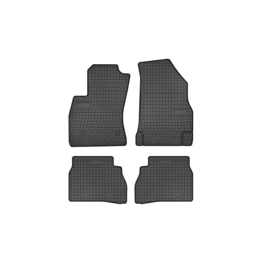 FROGUM Tailored 0910 Floor mat set for FIAT DOBLO Elastomer, Front and Rear, Quantity: 4, Black, (LHD)