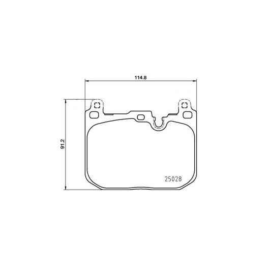 Brembo P 06 110 Brake Pad Set Prepared For Wear Indicator, With Anti-Squeak Plate