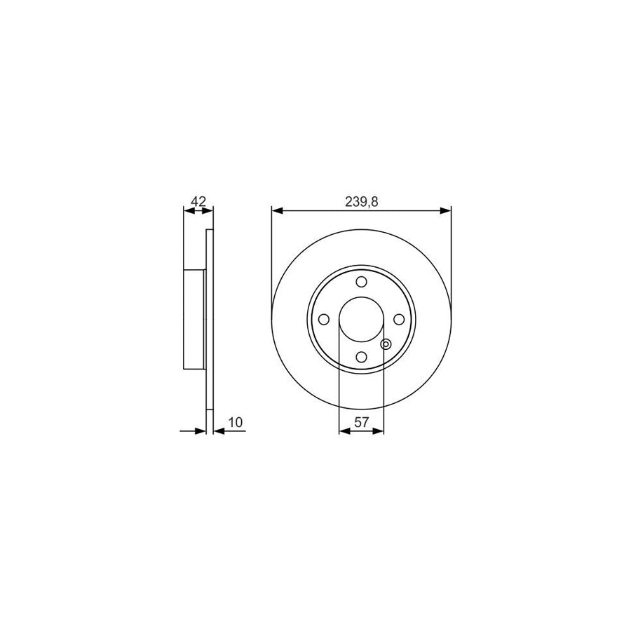 BOSCH 0 986 479 S52 Brake Disc Solid Oiled
