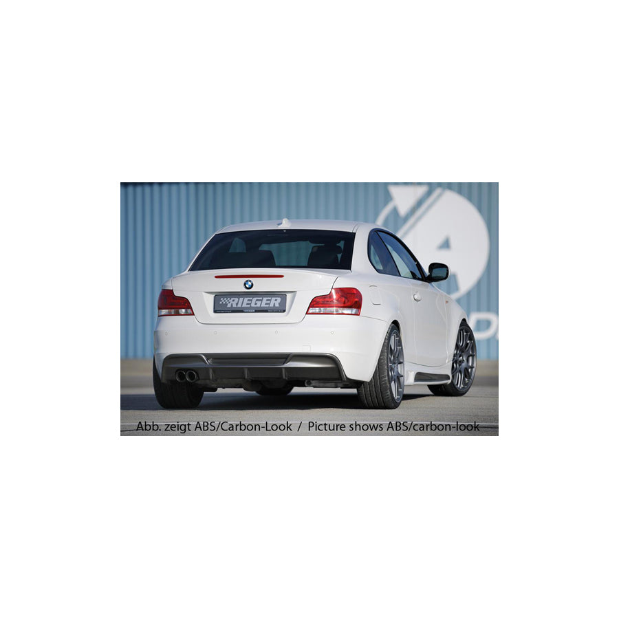 Rieger BMW 1 Series E82 E88 Rear Twin Exit Diffuser (Inc. 118i, 120i & 128i) - Carbon-Look