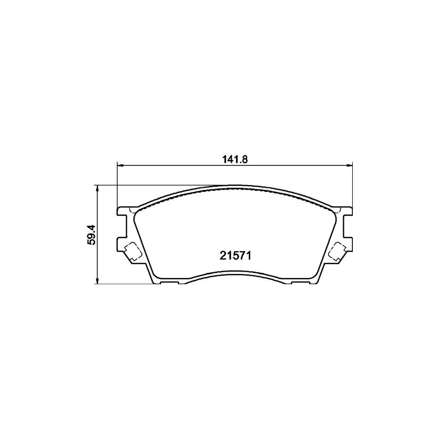 Hella 8DB 355 017 091 Brake Pad Set For Mazda Xedos 9 Ta With Acoustic Wear Warning