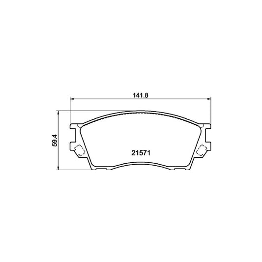 Hella 8DB 355 017 091 Brake Pad Set For Mazda Xedos 9 Ta With Acoustic Wear Warning