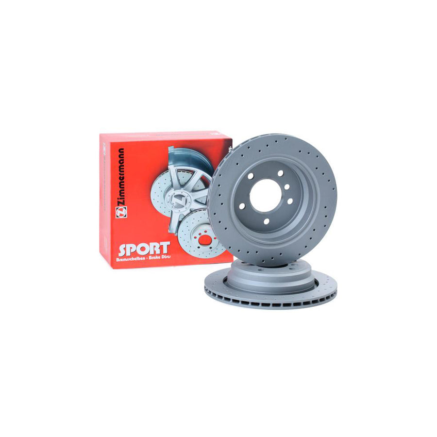 ZIMmERMANN SPORT COAT Z 150 1269 52 Brake Disc Internally Vented Perforated Coated High carbon