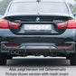 Rieger 00099261 BMW 4 Series F32 F33 F36 Rear Diffuser for Original Twin Tailpipe Left - Carbon-Look