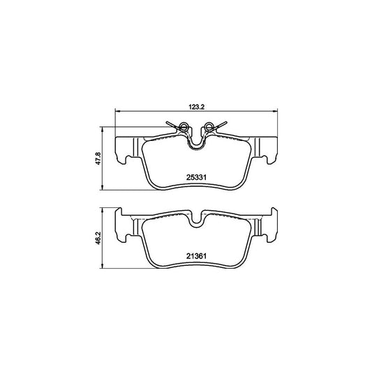 Hella 8DB 355 021 681 Brake Pad Set Prepared For Wear Indicator
