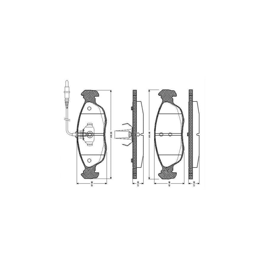 Bosch 0986Tb2025 Brake Pad Set Incl Wear Warning Contact With Accessories