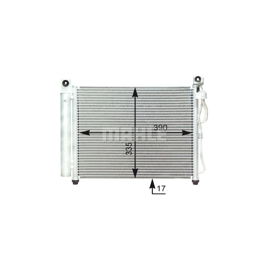MAHLE ORIGINAL AC 419 000P Air conditioning condenser for KIA Picanto I (SA) with dryer