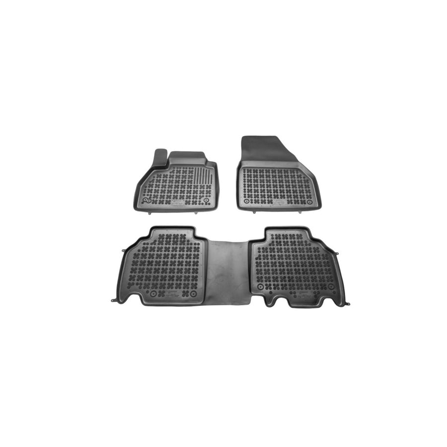 REZAW PLAST 201907 Floor mat set for RENAULT Kangoo II Be Bop (KW) Elastomer, Front and Rear, Quantity: 3, Black