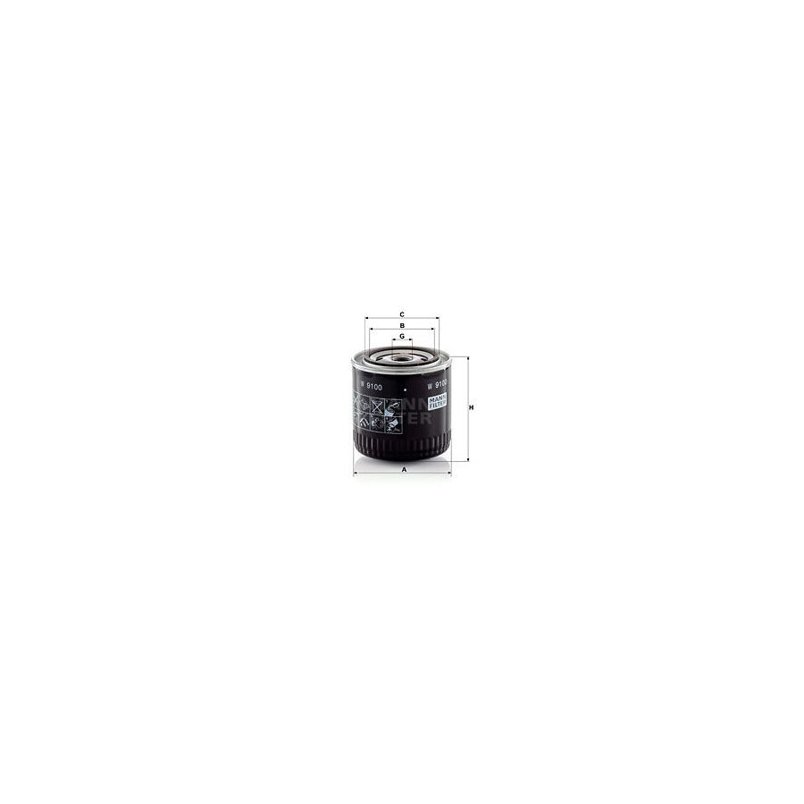 MANN-FILTER W 9100 Oil Filter Spin-on Filter