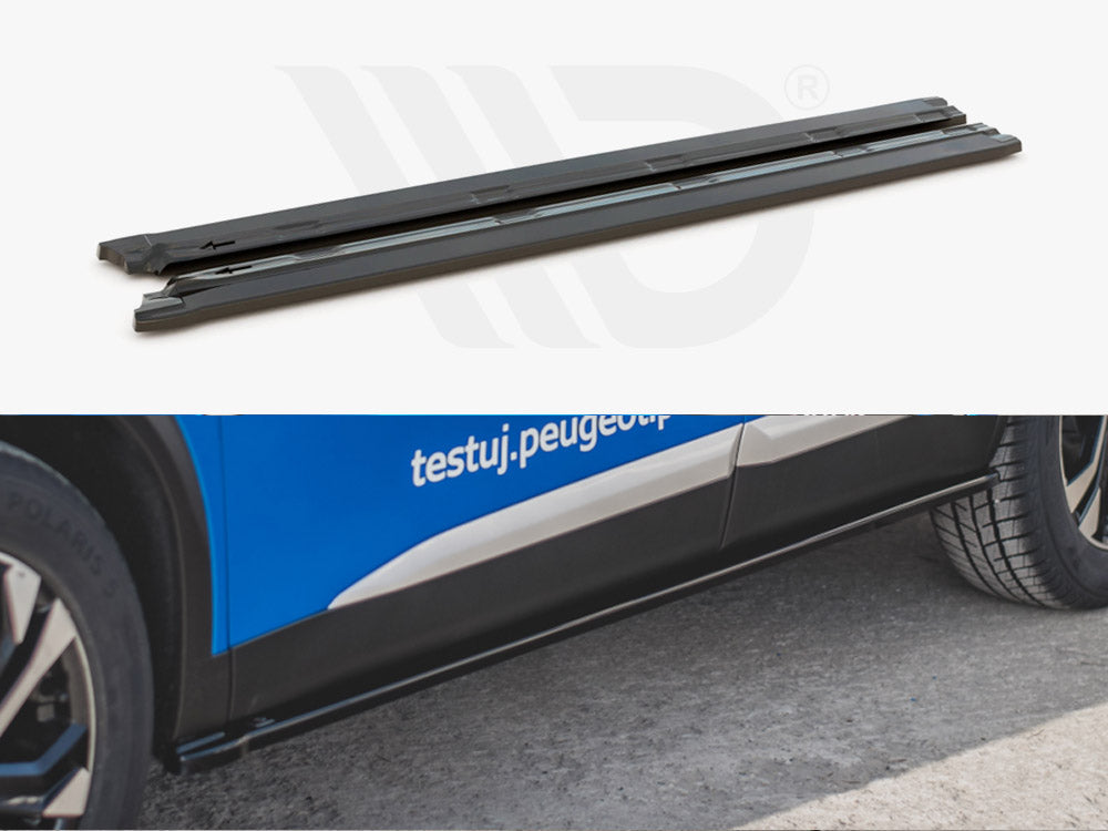 Maxton Design PE-2008-2-SD1T Side Skirts Diffusers Peugeot 2008 MK2 (2019-) | Duco Car Parts UK Car Parts