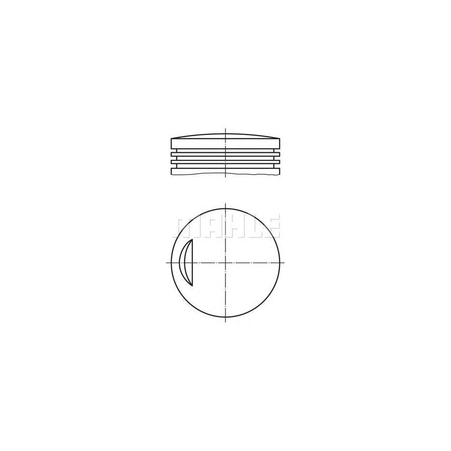 MAHLE ORIGINAL 007 52 03 Piston 77,8 mm, with piston rings