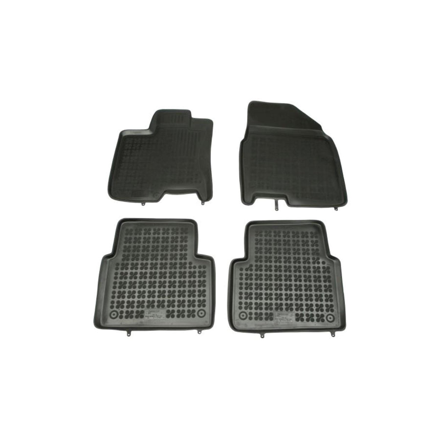 REZAW PLAST 201809 Floor mat set for NISSAN Qashqai / Qashqai+2 I (J10, NJ10) Elastomer, Front and Rear, Black