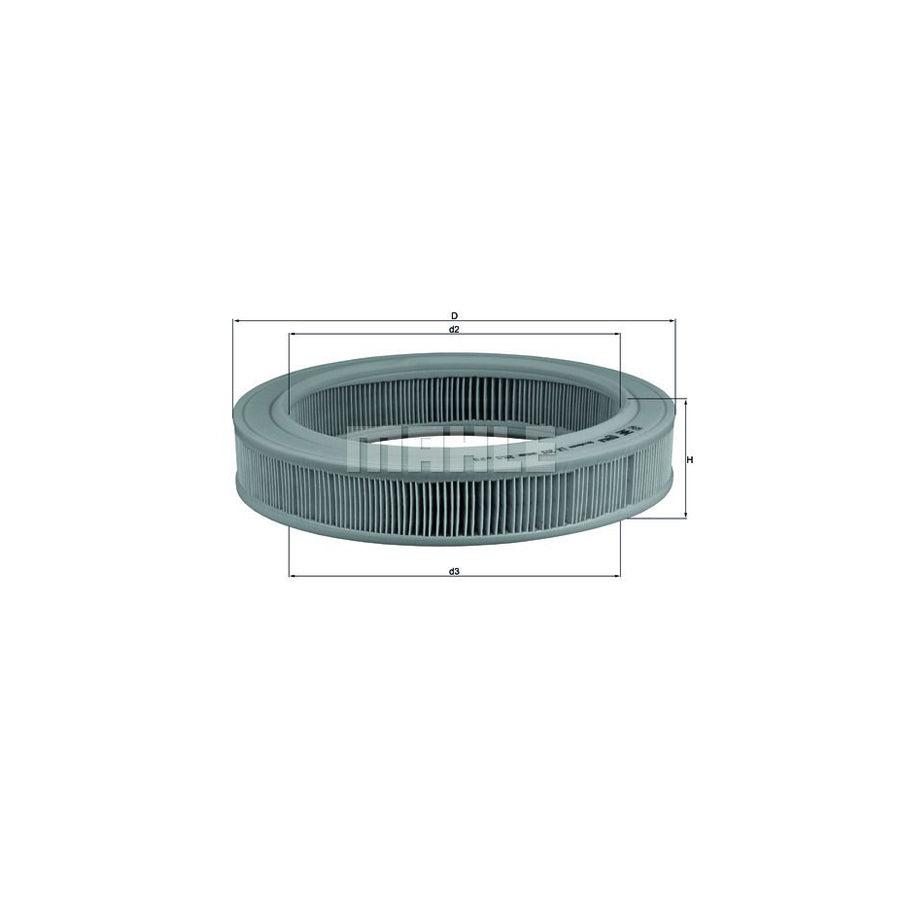 MAHLE ORIGINAL LX 919 Air Filter for MITSUBISHI Pajero / Shogun I Canvas Top (L040) Filter Insert