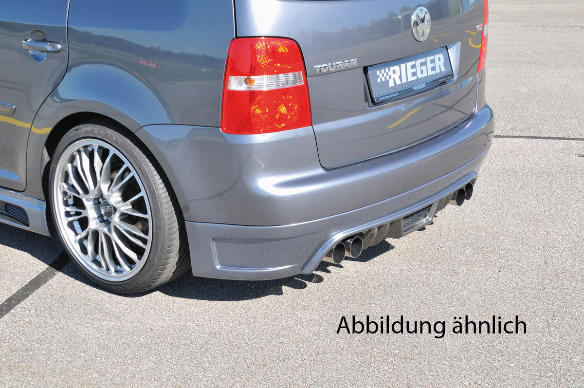 Rieger 00059211 VW 1T Touran Rear Diffuser for Twin Tailpipe Left - Carbon-Look -  Matte Black