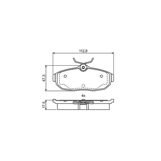 Bosch 0986495401 Brake Pad Set For Ford Usa Mustang With Anti Squeak Plate With Mounting Manual BP1774