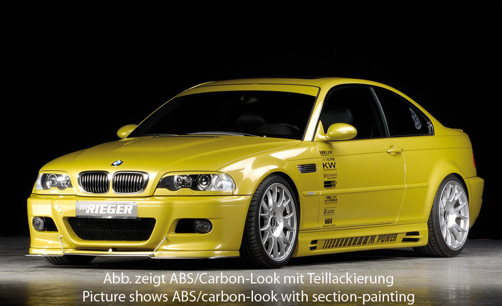 Rieger 00050234 BMW 3 Series E46 M3 Front Splitter -  Matte Black
