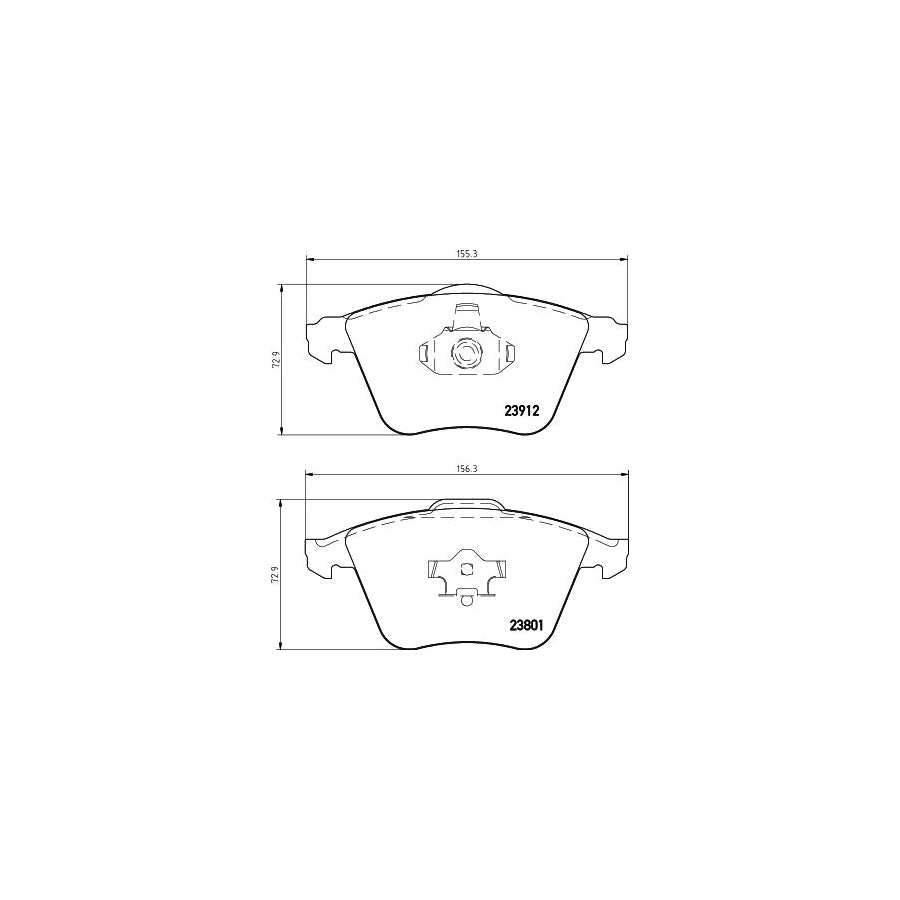 Hella 8DB 355 012 281 Brake Pad Set Not Prepared For Wear Indicator