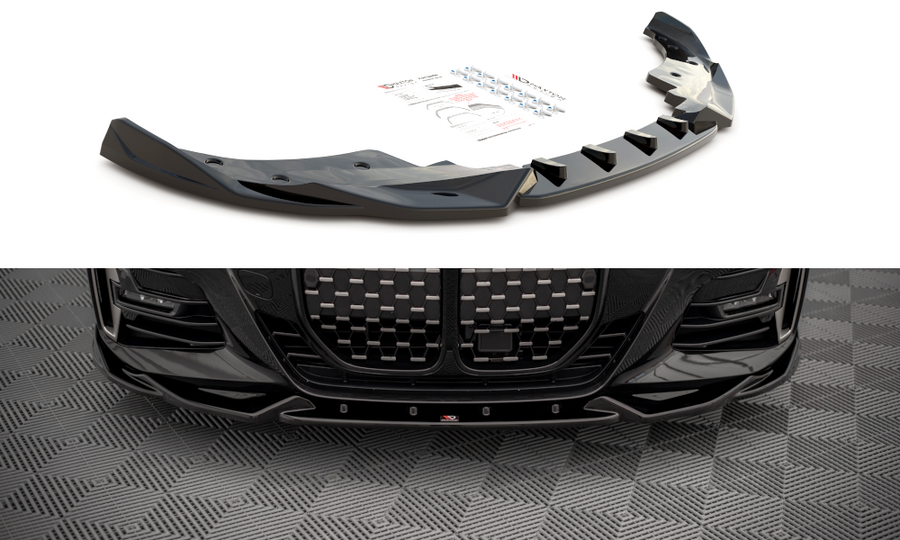 Maxton Design BM-4-G22-MPACK-FD2T Front Splitter V.2 BMW Series 4 M-Pack G22 | Duco Car Parts UK Car Parts