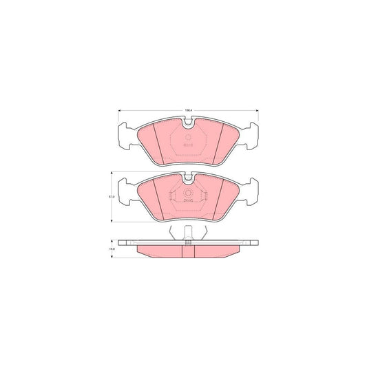 TRW Gdb298 Brake Pad Set Prepared For Wear Indicator