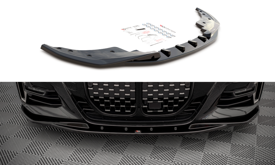 Maxton Design BM-4-G22-MPACK-FD1T Front Splitter V.1 BMW Series 4 M-Pack G22 | Duco Car Parts UK Car Parts
