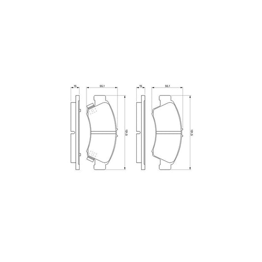 Bosch 0986461126 Brake Pad Set With Acoustic Wear Warning With Mounting Manual BP577