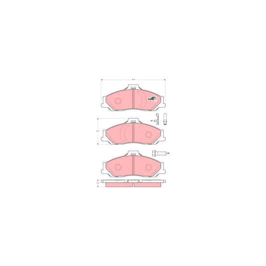 TRW Cotec Gdb3353 Brake Pad Set With Acoustic Wear Warning With Brake Caliper Screws With Accessories