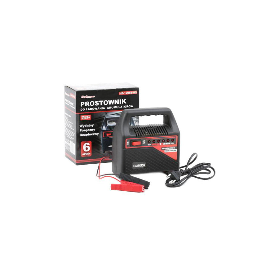 CARCOMMERCE 42877 Battery Charger portable, 6A