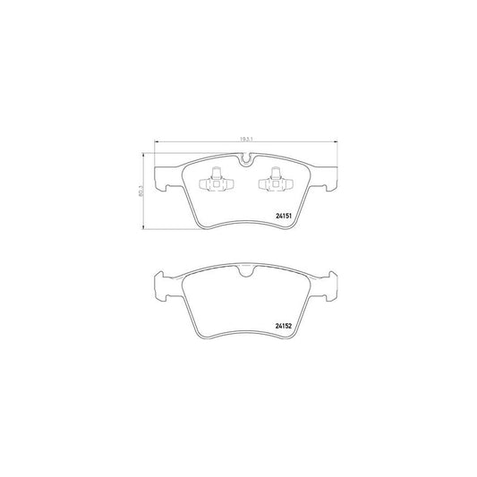 Brembo P 50 115 Brake Pad Set Prepared For Wear Indicator