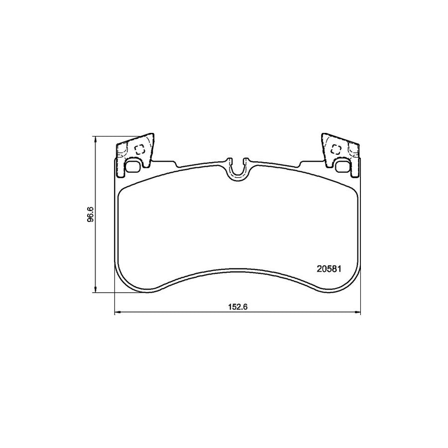 Brembo P 44 029 Brake Pad Set Prepared For Wear Indicator With Anti Squeak Plate With Counterweights
