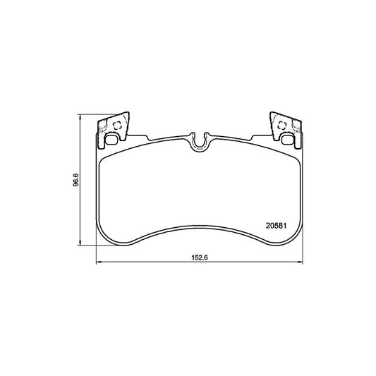 Brembo P 44 029 Brake Pad Set Prepared For Wear Indicator With Anti Squeak Plate With Counterweights