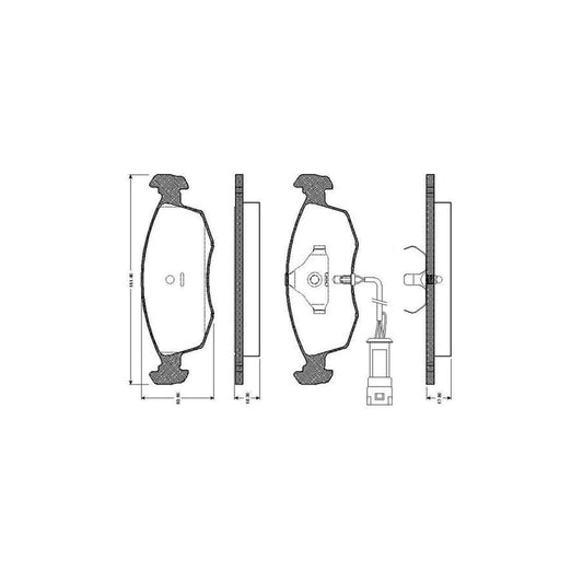Bosch 0986Tb2092 Brake Pad Set Incl Wear Warning Contact With Accessories