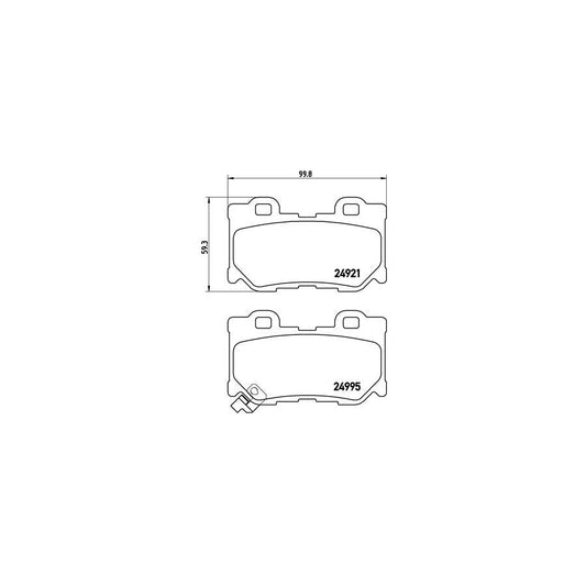 Brembo P 56 085 Brake Pad Set With Acoustic Wear Warning