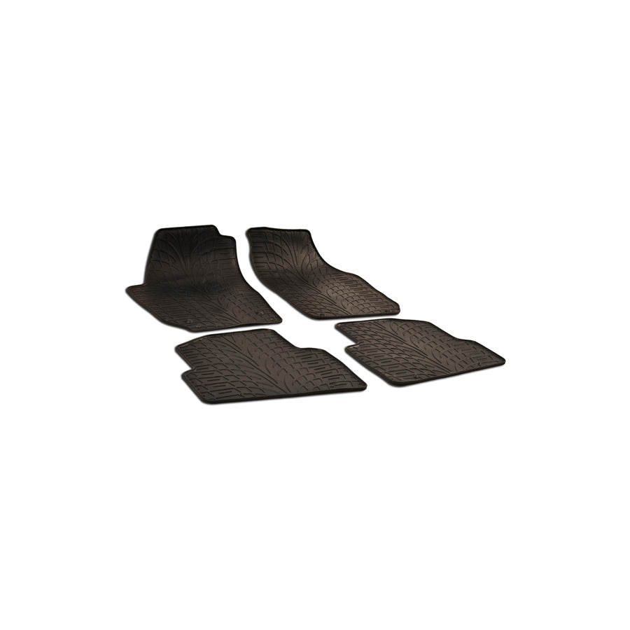 WALSER Tailored 50496 Floor mat set for SKODA Fabia II Combi (545) Elastomer, Front and Rear, Quantity: 4, Black