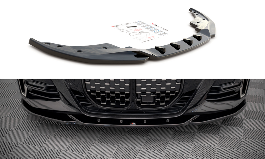 Maxton Design BM-4-G22-MPACK-FD4T Front Splitter V.4 BMW Series 4 M-Pack G22 | Duco Car Parts UK Car Parts