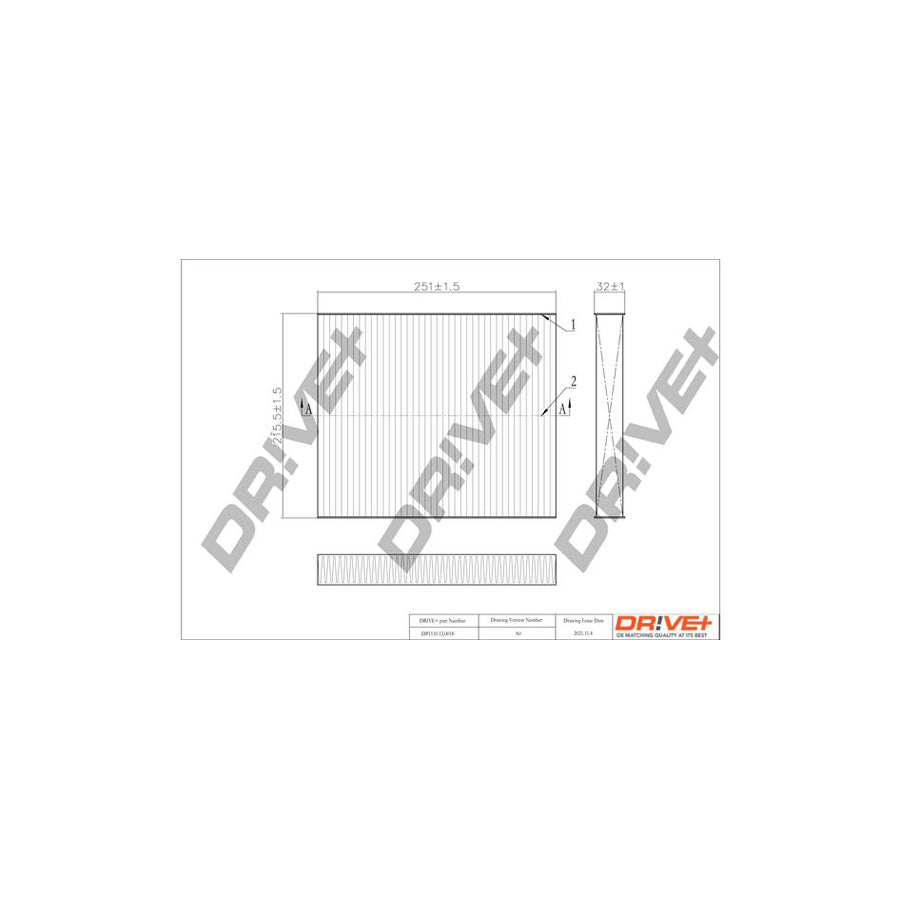 Dr!Ve+ Dp1110.12.0018 Pollen Filter | Duco Car Parts UK Car Parts