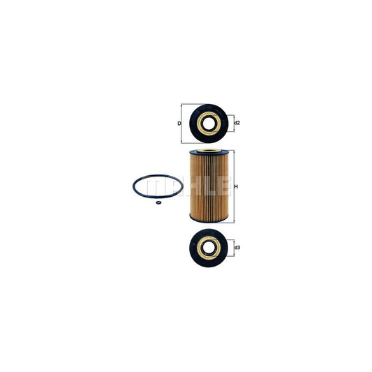 MAHLE ORIGINAL OX 169D Oil Filter Filter Insert